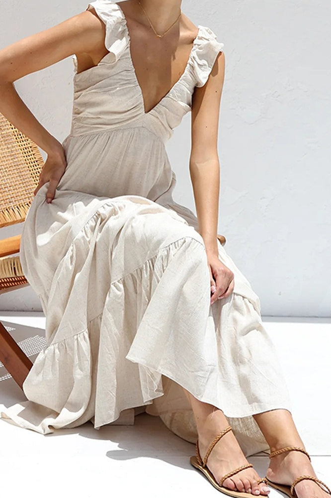 Elegant Off The Shoulder Lace Bohemian Boho Dress