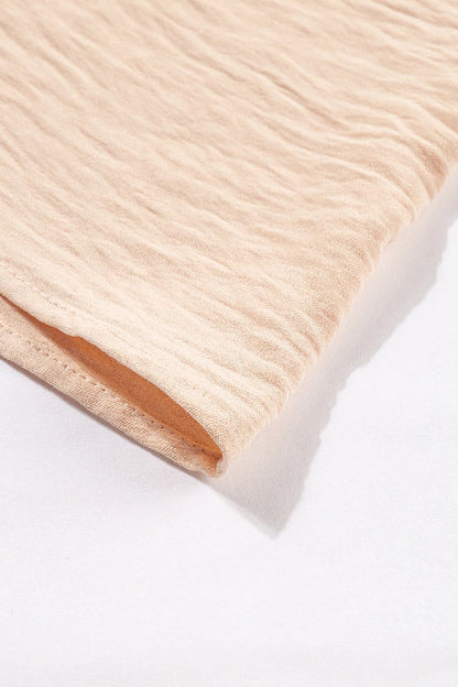 Oatmeal Crossover Backless Bodice Tiered Maxi Dress