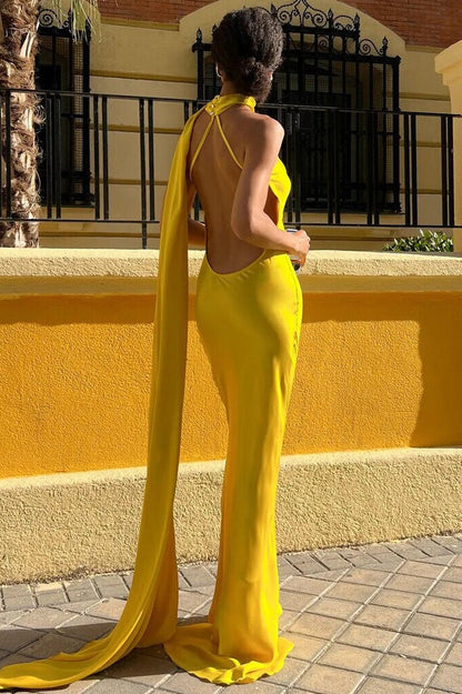 Solid Simple Elegant Tie Strap Sexy Maxi Dress