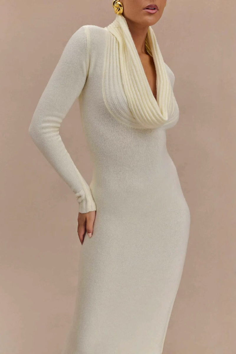 Long Sleeve Knit Bodycon Maxi Dress