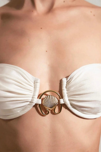 Shell Button 3 Piece Bikini Set