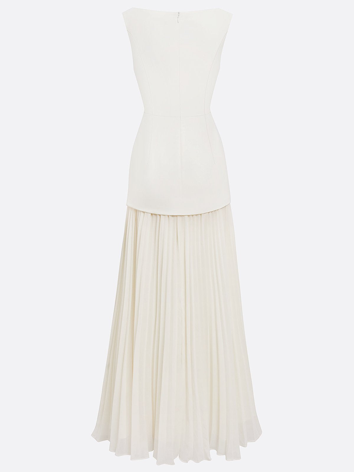 Women's Sleeveless Maxi Dress with Flowing Pleats – Elegant Bridesmaid Gown