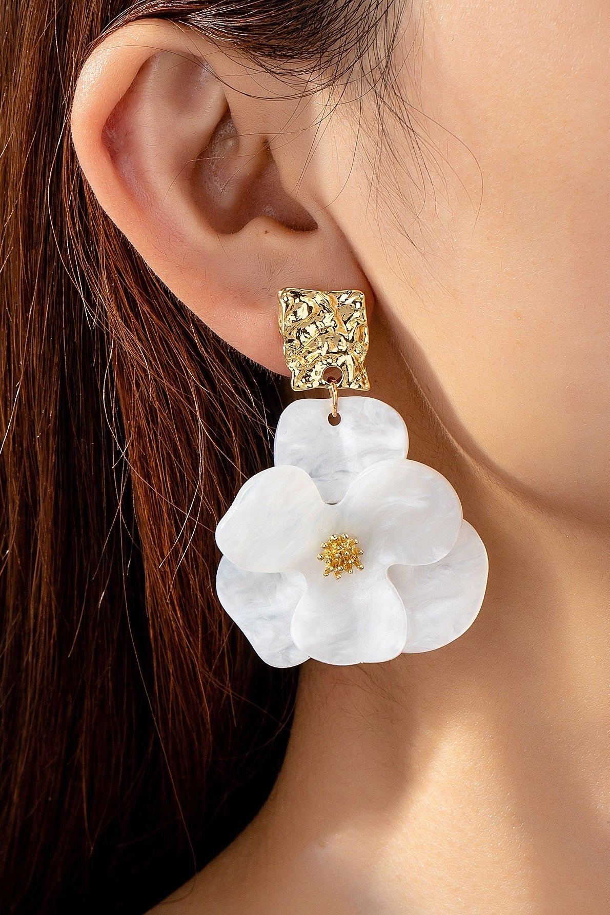 Vintage Floral Statement Drop Earrings