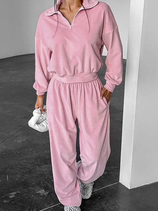 Versatile And Personalized Pink Fashion Two Piece