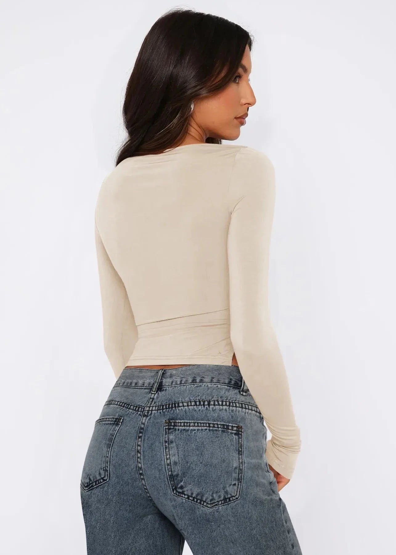 Chic Brown Drawstring Top - Effortless Style