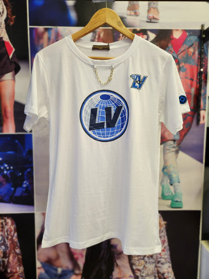 Print Cotton Lycra L V T-Shirt