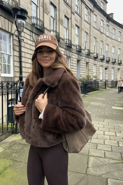 High Street Faux Fur Collar Coat