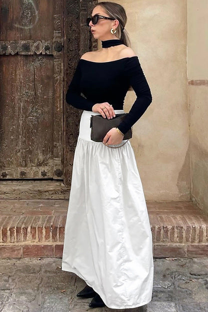 Cotton Basic Long Skirt