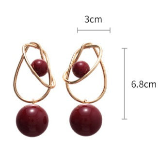 Acrylic Geometric Sphere Wrap Earrings