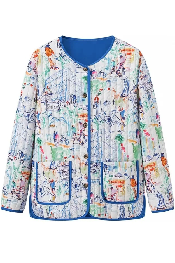 Graffiti Print Cotton Shorts Set