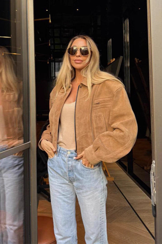 Vintage Cropped Utility Jacket