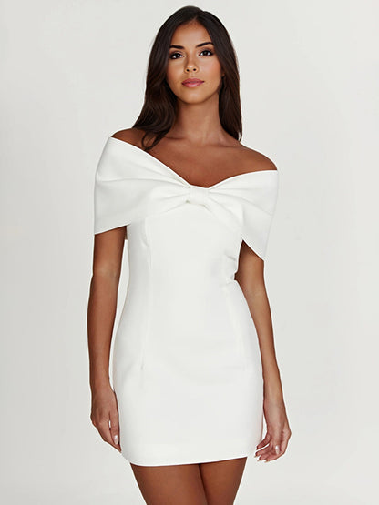 Bodycon Dresses Backless Foldover Party Mini Dresses In Black