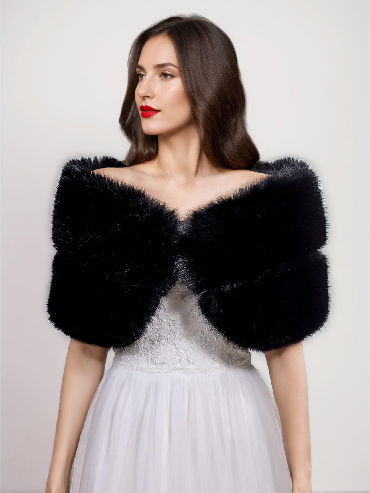 Women Poncho Black Cape