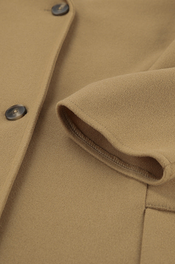 Loose Wool Lapel Coat