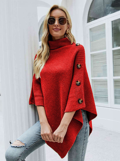 Poncho For Women High Collar Cape Spring Outerwear