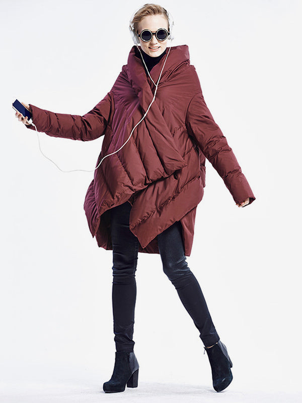 Women's Down Jacket Irregular Duck Down