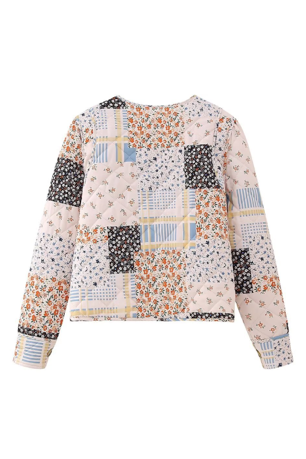 Printed Cotton Jacket with Large Pockets