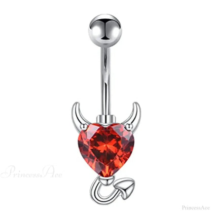 AB Butterfly Lunar Pink Gothic Belly Ring