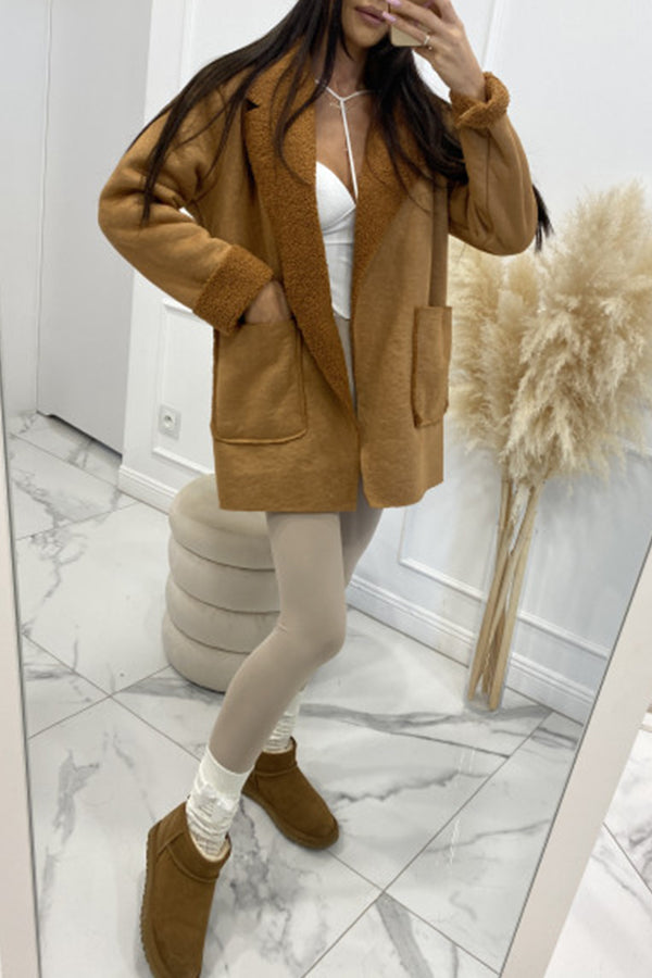 Warm short sherpa women's jacket