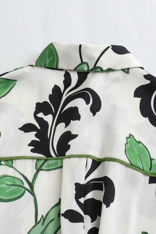 Long Sleeve Belted Waist Shirt-Style Long Dress