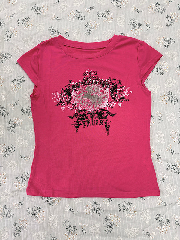 Vintage Acanthus Logo Print Baby Tee