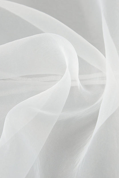 White High-Waist Split Maxi Skirt