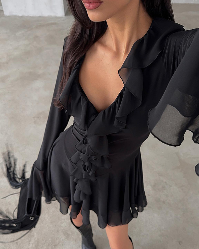 Ruffle Waist Dress