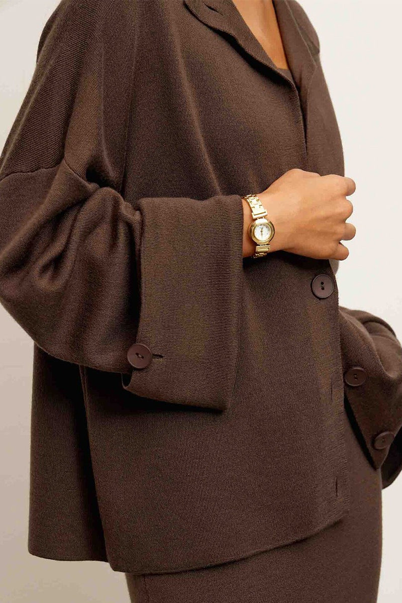 Elegant Minimalist Knit Long Sleeve Cardigan Cami Three Piece Set