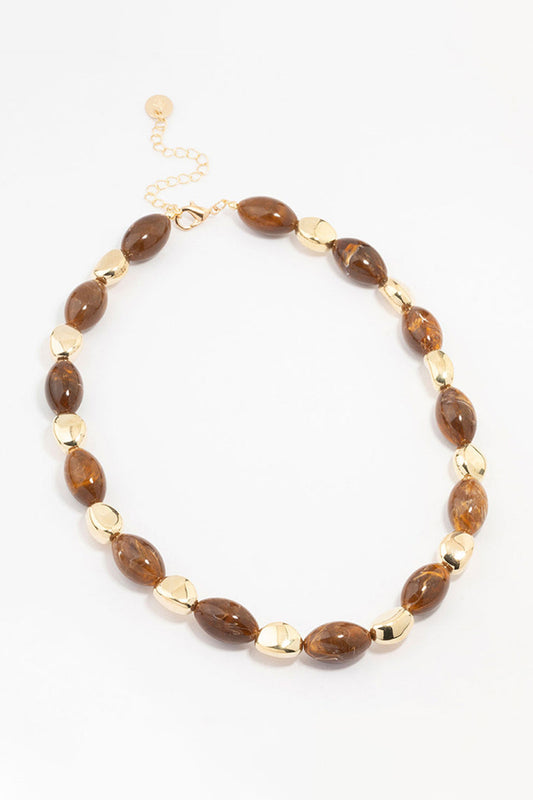 Geometric Bead Accent Necklace