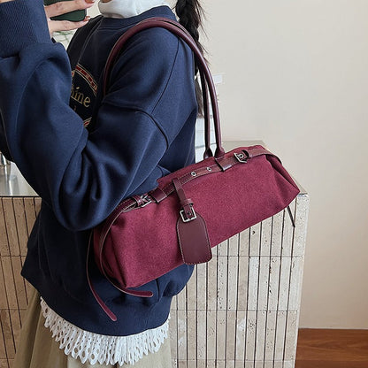 Stylish Long Lock Solid Color Elegant Shape Underarm Bag