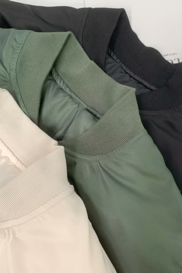 Stand Collar Thickened Single-sided Flight Jacket Baseball Jacket