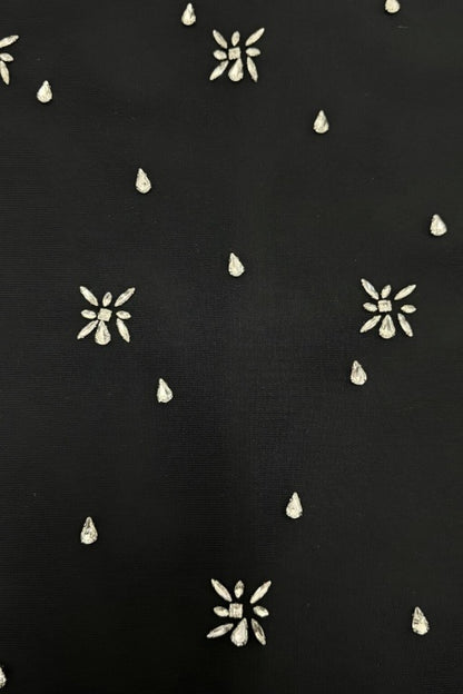 Griselda Off Shoulder Crystal Embellished Maxi Dress