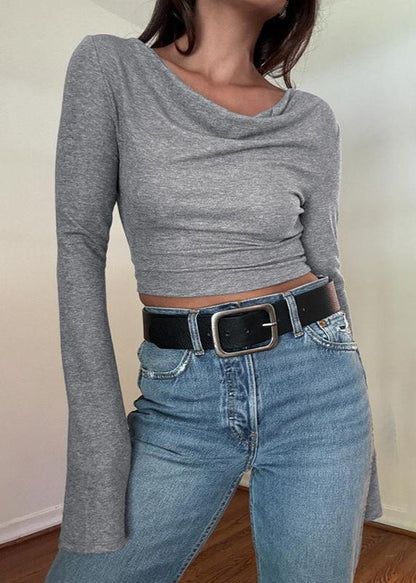 Cozy Cowl Neck Long Sleeve Top