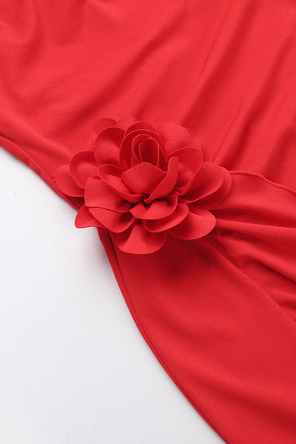 3D Floral Bodycon Maxi Dress