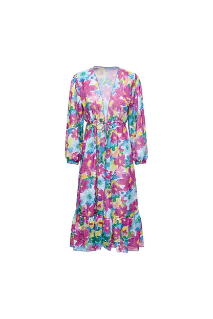 Cutout One Piece Swimsuit Set with Cover Up