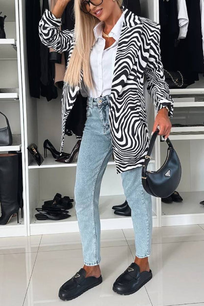 Zebra Striped Blazer