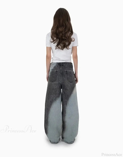 Aged Gothic Dark Contrast Denim Pant