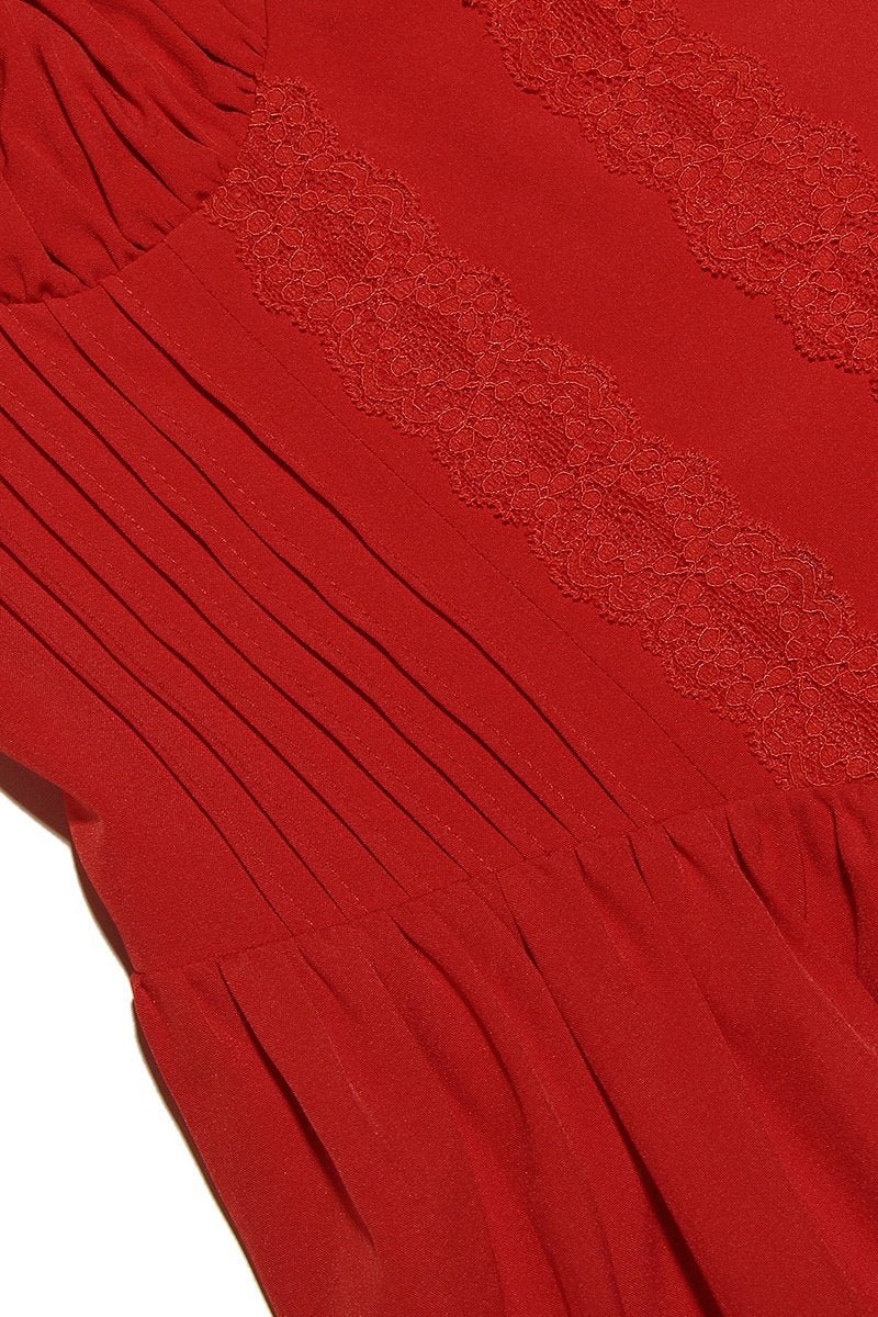 Agnes Lace Corset Mini Puff Dress