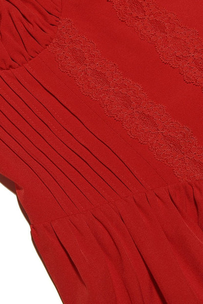 Agnes Lace Corset Mini Puff Dress