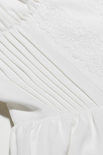 Agnes Lace Corset Mini Puff Dress