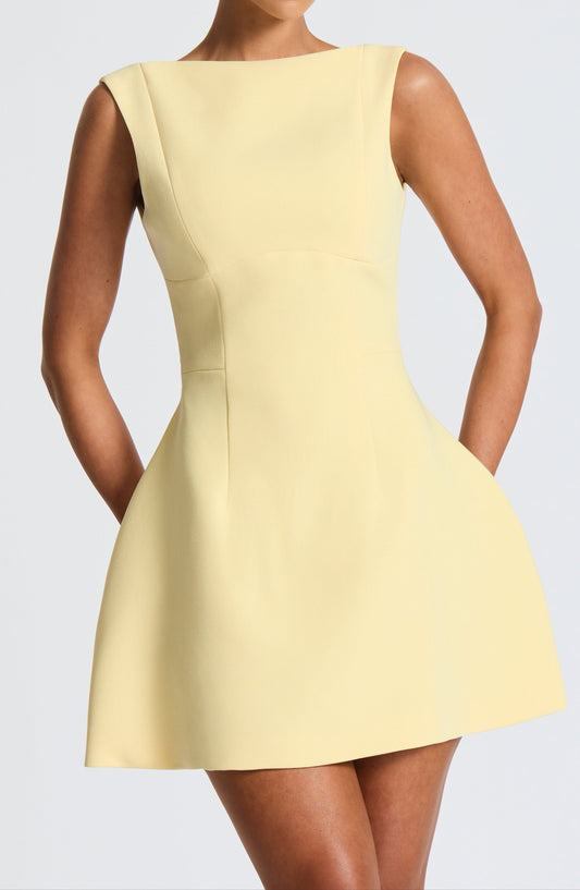 Gaetana Mini Dress - Lemon