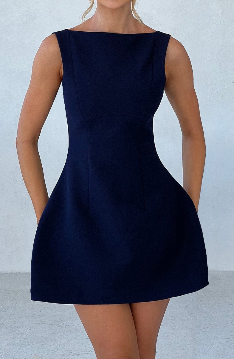 Giuseppina Mini Dress - Navy