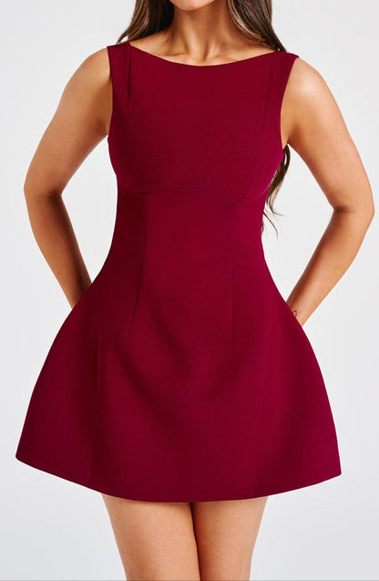 Ginevra Mini Dress - Wine