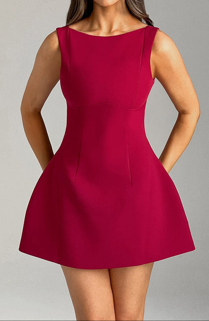 Ginevra Mini Dress - Wine