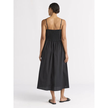 Alecto Pleated Spaghetti Strap Midi Dress