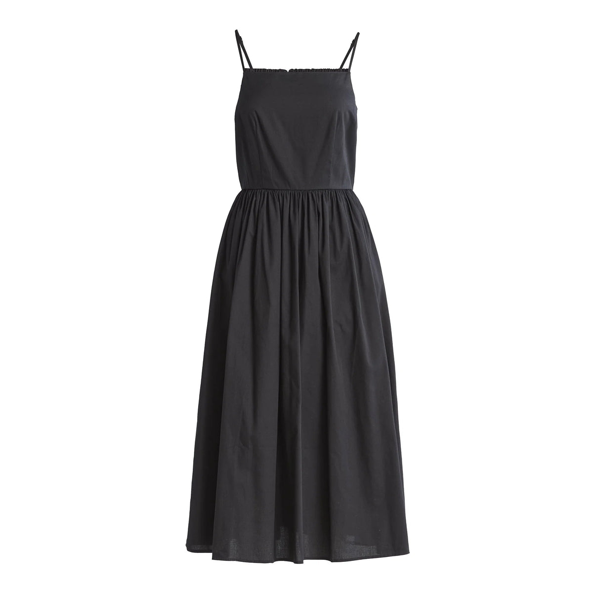 Alecto Pleated Spaghetti Strap Midi Dress