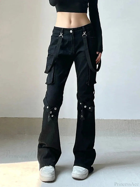 Alternative Gothic E-girl Dark Straight Pant