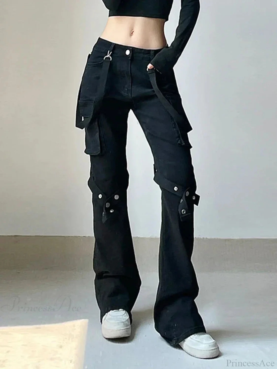 Alternative Gothic E-girl Dark Straight Pant