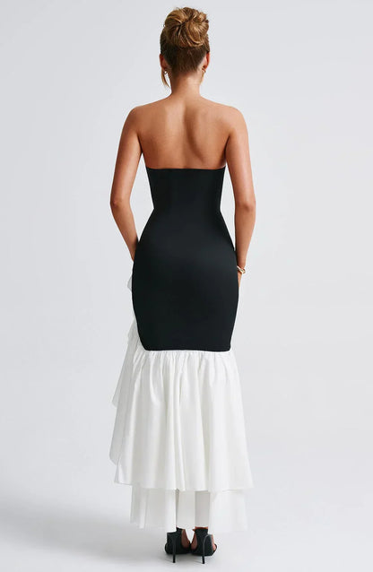 Riviera | Sleeveless Slit Ruffle Maxi Dress