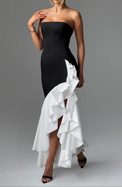 Pierina Maxi Dress - Black/White